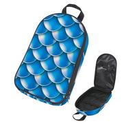VAPOKF Borsa organizer da viaggio per utensili da campeggio, sfondo a coda di sirena, borsa blu per utensili da cucina, accessori da cucina, custodia per barbecue all'aperto, solo borsa