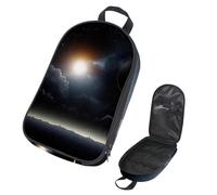 VAPOKF Borsa organizer da viaggio per utensili da campeggio, sfondo cielo spaziale con eclissi solare, per utensili da cucina, accessori da cucina, custodia per barbecue all'aperto, solo borsa