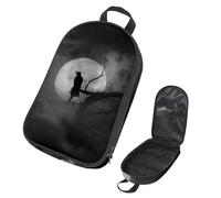 VAPOKF Borsa organizer da viaggio per utensili da campeggio, silhouette di corvo a mezzanotte, borsa portaoggetti per utensili da cucina, custodia per accessori da cucina, per barbecue all'aperto