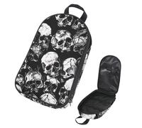 VAPOKF Borsa organizer da viaggio per utensili da campeggio, spaventosi teschi morti, per utensili da cucina, accessori da cucina, custodia per barbecue all'aperto, solo borsa