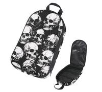 VAPOKF Borsa organizer da viaggio per utensili da campeggio, spaventosi teschi morti, per utensili da cucina, accessori da cucina, custodia per barbecue all'aperto, solo borsa