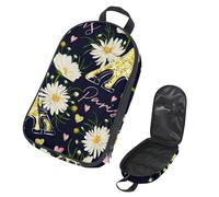 VAPOKF Borsa organizer da viaggio per utensili da campeggio, stampa a torre glitterata dorata e camomilla, per utensili da cucina, accessori da cucina, per barbecue all'aperto, solo borsa