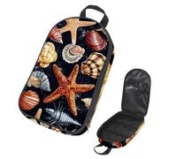 VAPOKF Borsa organizer da viaggio per utensili da campeggio, stella marina, conchiglie, conchiglie, set di utensili da cucina, custodia per accessori da cucina, per barbecue all'aperto, solo borsa