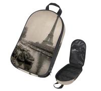 VAPOKF Borsa organizer da viaggio per utensili da campeggio, stile retrò, vecchia barca sulla Senna, per utensili da cucina, accessori da cucina, custodia per barbecue all'aperto, solo borsa