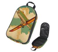 VAPOKF Borsa organizer da viaggio per utensili da campeggio, stile vintage, con aereo che vola sul cielo, per utensili da cucina, accessori da cucina, per barbecue all'aperto, solo borsa
