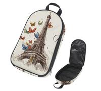 VAPOKF Borsa organizer da viaggio per utensili da campeggio, Torre Eiffer Parigi, farfalle, borsa portaoggetti per utensili da cucina, accessori da cucina, custodia per barbecue all'aperto, solo borsa