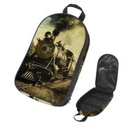 VAPOKF Borsa organizer da viaggio per utensili da campeggio, treno retrò con borsa portaoggetti per utensili da cucina, accessori da cucina, borsa per barbecue all'aperto, solo borsa