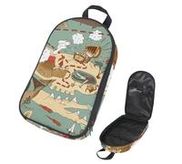 VAPOKF Borsa organizer da viaggio per utensili da campeggio, vintage, motivo: mappa del tesoro dei pirati nautici, per utensili da cucina, accessori da cucina, per barbecue all'aperto, solo borsa