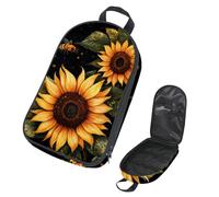 VAPOKF Borsa organizer per utensili da campeggio, api, girasoli su sfondo scuro, per utensili da cucina, accessori da cucina, custodia per barbecue all'aperto, solo borsa