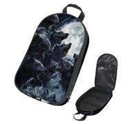 VAPOKF Borsa organizer per utensili da campeggio, con lupi ruggenti, per utensili da cucina, accessori da cucina, per barbecue all'aperto, solo borsa