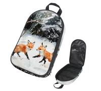 VAPOKF Borsa organizer per utensili da campeggio, con piccole volpi sulla neve, per utensili da cucina, accessori da cucina, per barbecue all'aperto, solo borsa