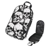 VAPOKF Borsa organizer per utensili da campeggio, con teschi morti su sfondo nero, per utensili da cucina, accessori da cucina, per barbecue all'aperto, solo borsa