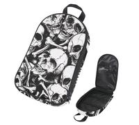 VAPOKF Borsa organizer per utensili da campeggio, con teschi umani e ossa, per utensili da cucina, accessori da cucina, per barbecue all'aperto, solo borsa
