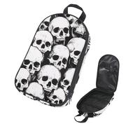 VAPOKF Borsa organizer per utensili da campeggio, con teschi umani morti, per utensili da cucina, accessori da cucina, per barbecue all'aperto, solo borsa