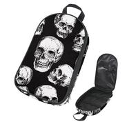 VAPOKF Borsa organizer per utensili da campeggio, con teschi umani morti, per utensili da cucina, accessori da cucina, per barbecue all'aperto, solo borsa