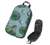 VAPOKF Borsa organizer per utensili da campeggio, rana estiva e libellula, per utensili da cucina, accessori da cucina, custodia per barbecue all'aperto, solo borsa