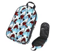 VAPOKF Borsa organizer per utensili da campeggio, senza cuciture, motivo squali, per utensili da cucina, accessori da cucina, per barbecue all'aperto, solo borsa