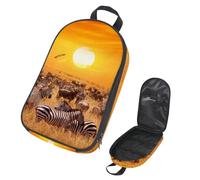 VAPOKF Borsa organizer per utensili da campeggio, tramonto e zebra, per utensili da cucina, accessori da cucina, custodia per barbecue all'aperto, solo borsa