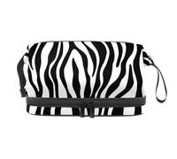 VAPOKF Borsa per cosmetici con disegno di gallo e pittura ad olio, per donne e ragazze, borsa da viaggio per trucchi, pratica borsa organizer con scomparto per pennelli, Multicolore 6., 27x15x14 cm