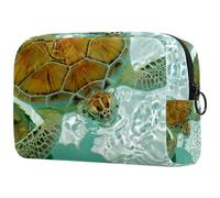 VAPOKF Borsa per cosmetici da donna, con tartaruga marina in pericolo di estinzione, borsa da viaggio per articoli da toeletta grande, pratica borsa organizer con cerniera, Multicolore 1