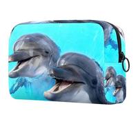 VAPOKF Borsa per cosmetici da donna, con tartaruga marina in pericolo di estinzione, borsa da viaggio per articoli da toeletta grande, pratica borsa organizer con cerniera, Multicolore 12