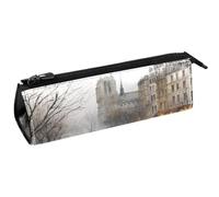 VAPOKF Borsa per penne con motivo fiume invernale freddo, astuccio per cancelleria, astuccio per cosmetici, borsa compatta con cerniera