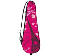 VAPOKF Borsa per racchette da badminton, racchette da badminton, borsa per racchette da tennis, borsa per 2 racchette, parole francesi con Torre Eiffel
