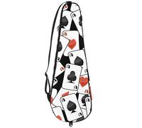 VAPOKF Borsa per racchette da badminton, racchette da badminton, borsa per racchette da tennis, borsa per 2 racchette, carte da gioco sparse Ace