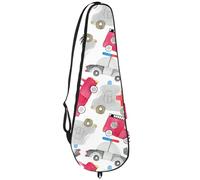 VAPOKF Borsa per racchette da badminton, racchette da badminton, borsa per racchette da tennis, borsa per 2 racchette, ambulanze dei cartoni animati, camion dei pompieri, auto della polizia
