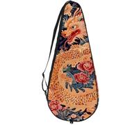 VAPOKF Borsa per racchette da tennis, con fiori di peonia, per racchette da tennis, custodia per racchette, può contenere fino a 2 racchette