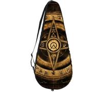 VAPOKF Borsa per racchette da tennis, con scritta in inglese "Bill Cipher Wheel", per racchette da tennis, custodia per racchette da tennis, custodia per racchette da tennis, custodia per racchette da