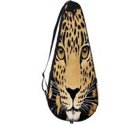 VAPOKF Borsa per racchette da tennis, motivo leopardato, per racchette da tennis, custodia per racchette da tennis, può contenere fino a 2 racchette
