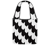 VAPOKF Borsa tote in tela con frecce geometriche nere e bianche, borse a tracolla da donna, grande borsa da trasporto riutilizzabile, borsa a tracolla per scuola, lavoro, ufficio, viaggi, shopping