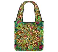 VAPOKF Borse tote in tela con coccinelle e mandala, borse a tracolla da donna, grande borsa da trasporto riutilizzabile, borsa a tracolla per scuola, lavoro, ufficio, viaggi, shopping, casual