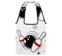 VAPOKF Borse tote in tela con palline da bowling, borse a tracolla da donna, grande borsa da trasporto riutilizzabile, borsa a tracolla per scuola, lavoro, ufficio, viaggi, shopping, casual