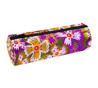 VAPOKF Botanical Wildflowers - Astuccio in pelle per penne, matite, monete, cosmetici, per studenti, cancelleria per scuola, ufficio, Multi, 20x6.3cm/7.9x2.5in, Astuccio per matite