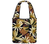VAPOKF Bright Tropicla - Borsa tote in tela con foglie e fiori, borsa a tracolla da donna, grande, riutilizzabile, borsa a tracolla per scuola, lavoro, ufficio, viaggi, shopping, casual