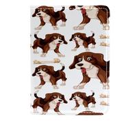 VAPOKF Carino Beagle Dog and Bones porta passaporto portafoglio da viaggio in pelle custodia per carte di credito, 11,5 x 16,5 cm, Multi, 11.5x16.5cm/4.5x6.5 in, Vintage