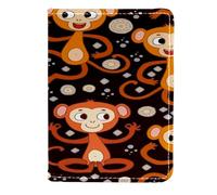 VAPOKF Carino Cartoon Scimmia Animale Porta Passaporto Viaggio Portafoglio In Pelle Custodia Per Carte Di Carta Custodia, 11.5x16.5cm, Multi, 11.5x16.5cm/4.5x6.5 in, Vintage