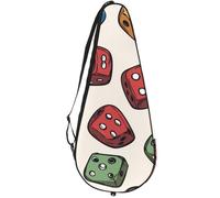 VAPOKF Cartoon Dices - Borsa per racchetta da tennis, custodia per racchette da tennis, custodia per racchette da tennis, può contenere fino a 2 racchette