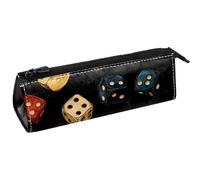 VAPOKF Casino Dices - Astuccio per penne, cancelleria, matite, cosmetici, borsa compatta con cerniera