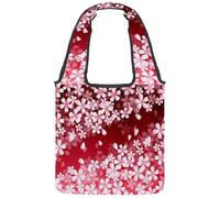 VAPOKF Cherry Spring Flower Canvas Tote Bags - Borsa a tracolla da donna, grande, riutilizzabile, per scuola, lavoro, ufficio, viaggi, shopping, stile casual