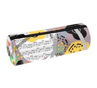 VAPOKF Chitarra acustica e strumenti a corda in pelle astuccio per penne e matite portamonete borsa cosmetica per studenti cancelleria scuola ufficio stoccaggio, Multi, 20x6.3cm/7.9x2.5in, Astuccio