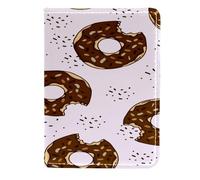 VAPOKF Ciambella Cioccolato Porta Passaporto Viaggio Portafoglio In Pelle Custodia Per Carte Di Carta Custodia, 11.5x16.5, Multi, 11.5x16.5cm/4.5x6.5 in, Vintage