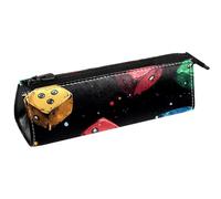 VAPOKF Colorato Dices e Dots Penna Bag Cancelleria Sacchetto Matita Sacchetto Cosmetico Sacchetto Sacchetto di Cerniera Compatta