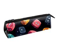 VAPOKF Colorato Dices Pen Bag Stationery Pouch Pencil Bag Cosmetic Pouch Bag Compact Zipper Bag