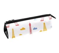 VAPOKF Colorato Torri Eiffel modello penna sacchetto di cancelleria sacchetto matita sacchetto cosmetico sacchetto compatto cerniera borsa