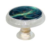 VAPOKF Confezione da 4 pomelli rotondi trasparenti a forma di balena, per cassetti da 35 mm, per ante della cucina, armadietti, mobili da cucina, con viti di 2 dimensioni