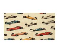 VAPOKF Cool Racing Cars - Tappetino da cucina antiscivolo, lavabile, assorbente, per cucina, corridoio, lavanderia