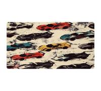 VAPOKF Cool Racing Cars - Tappetino da cucina antiscivolo, lavabile, assorbente, per cucina, corridoio, lavanderia